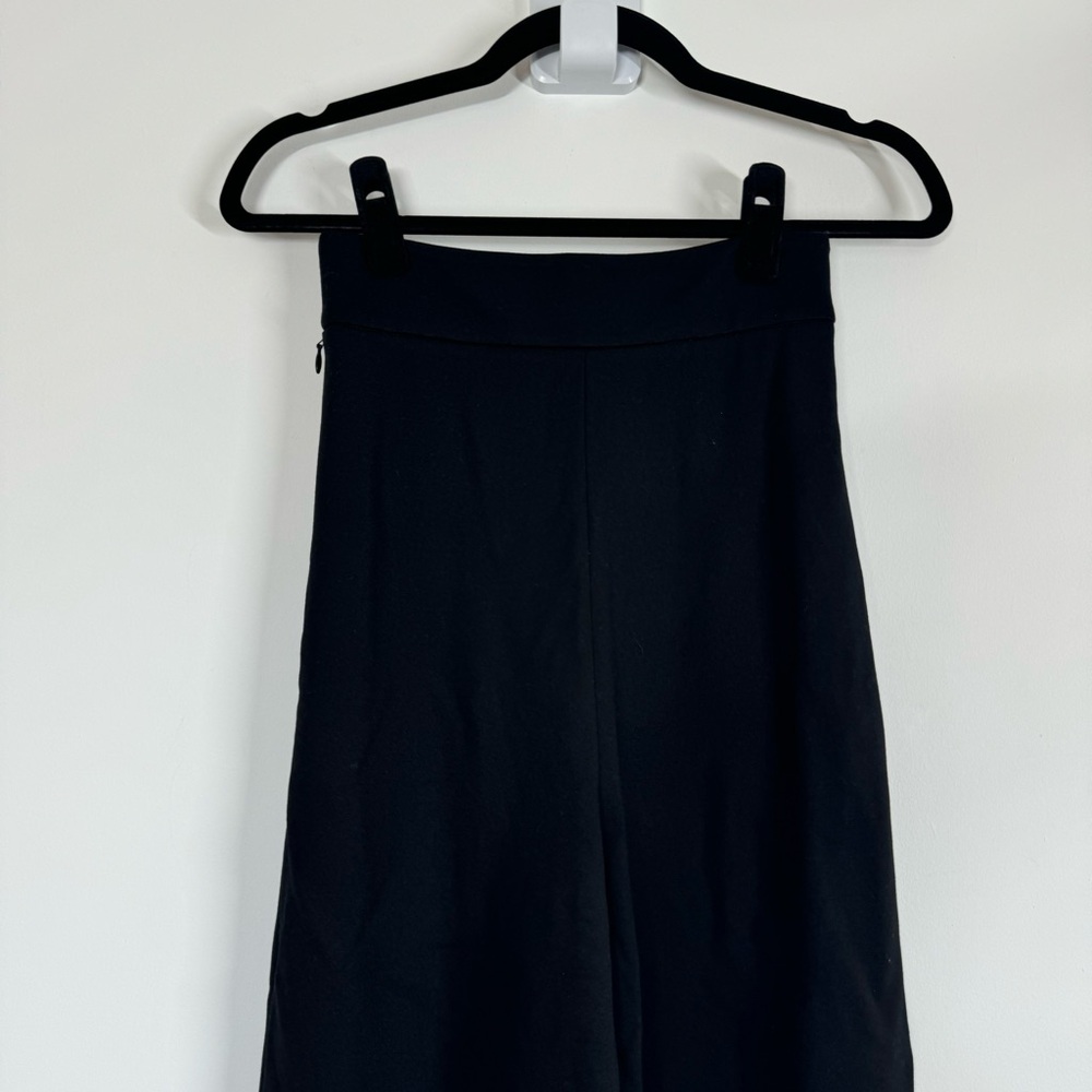 Tibi Pants Ponte Knit High Rise Wide Leg Cropped Culottes - Picture 4 of 11
